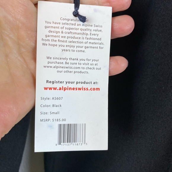 NWT Alpine Swiss Zipper Snap 4 pocket Wool LS coat size Small - Picture 12 of 14